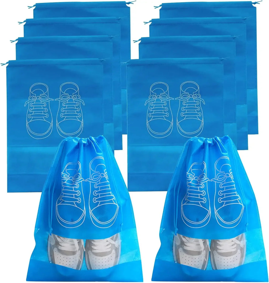 Non-Woven Shoe Storage Organizer Bags Pack - Dustproof, Reusable & Portable