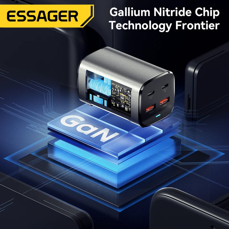 67W USB C GaN Charger Fast Charging for MacBook, Samsung, iPhone, Laptop