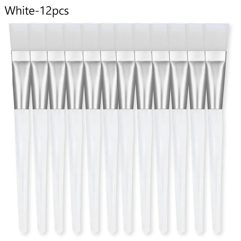 Facial Mask Brush Set - Soft-Head Applicator with Clear Plastic Handle for Skin Care Spa & Salon