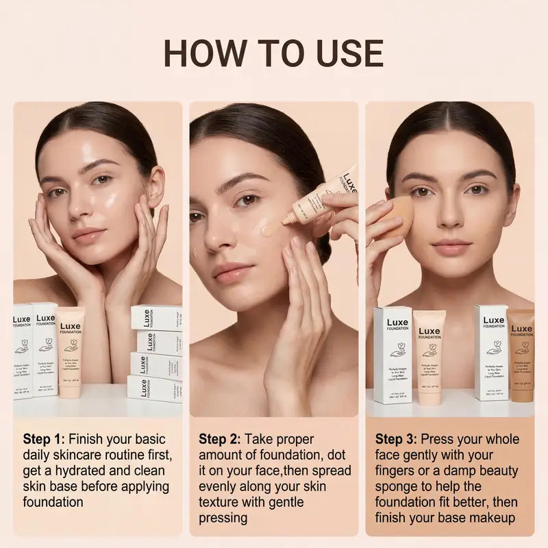 Self-Adjusting SPF 50 Color Changing Foundation for Flawless Skin
