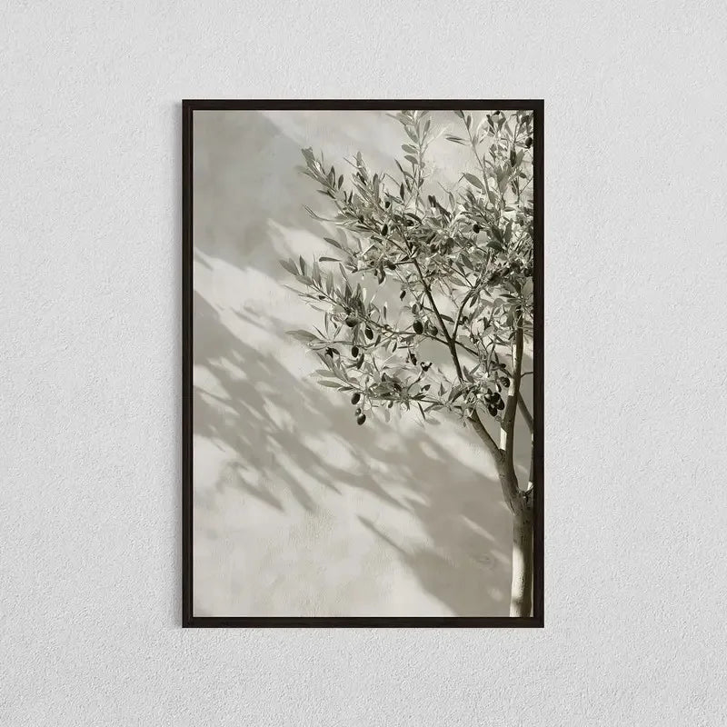 Mediterranean Olive Tree Canvas Wall Art Print for Living Room Bedroom Decor