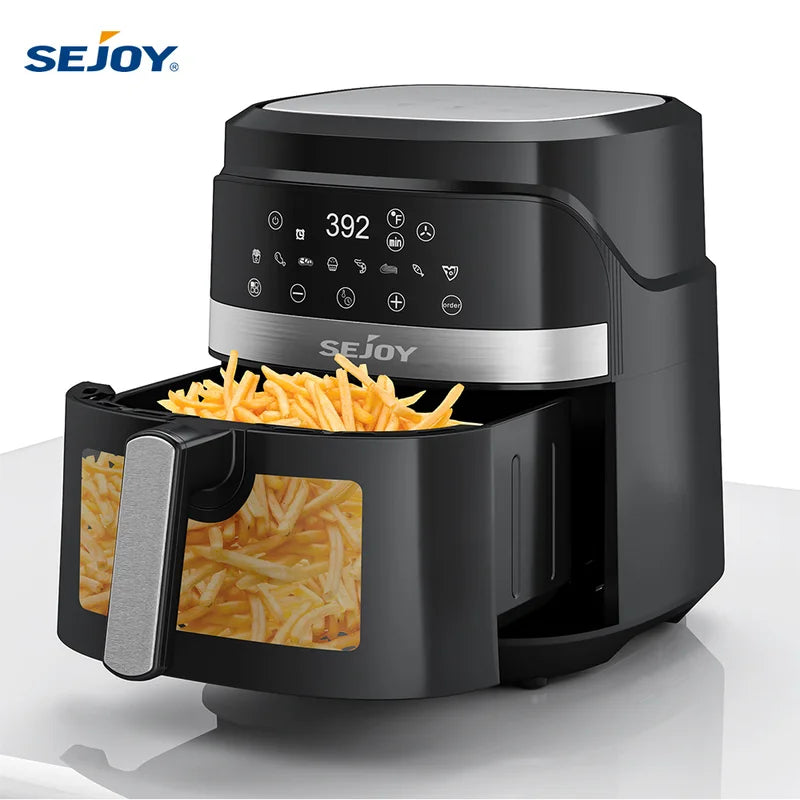 8-in-1 6 Qt Air Fryer with Ceramic Coating, Precise Heating, Multiple Cooking Modes