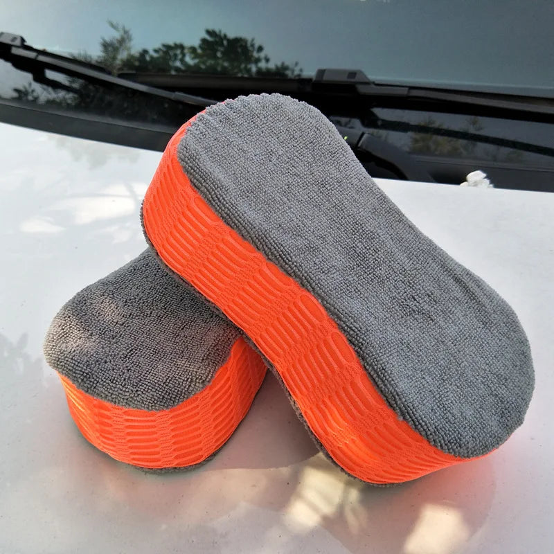 Extra Large Car Wash Sponge Honeycomb Coral Cleaning Block - Orange
