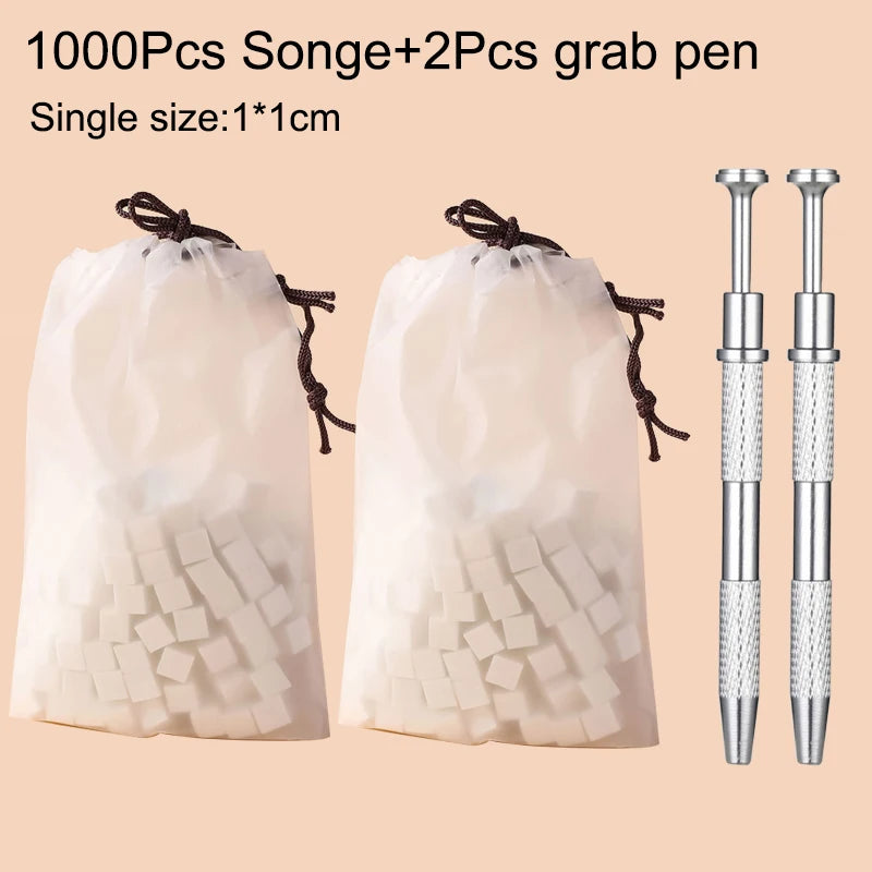 Square Nail Art Sponge Set for Gradient Manicure - Multiple Colors