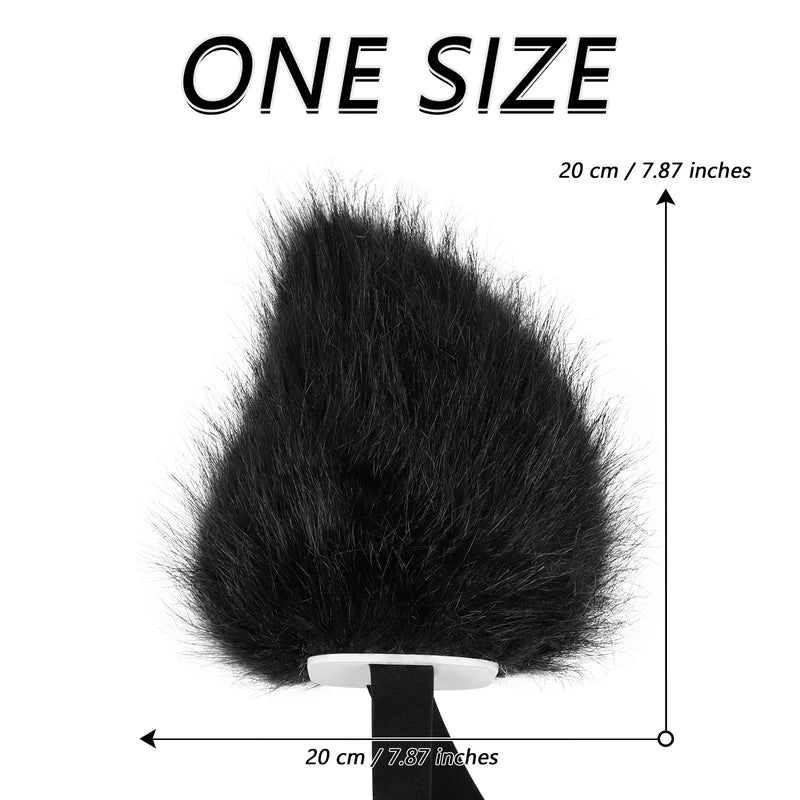 Plush Faux Fur Bunny Tail Cosplay Accessory for Halloween and Easter Costumes