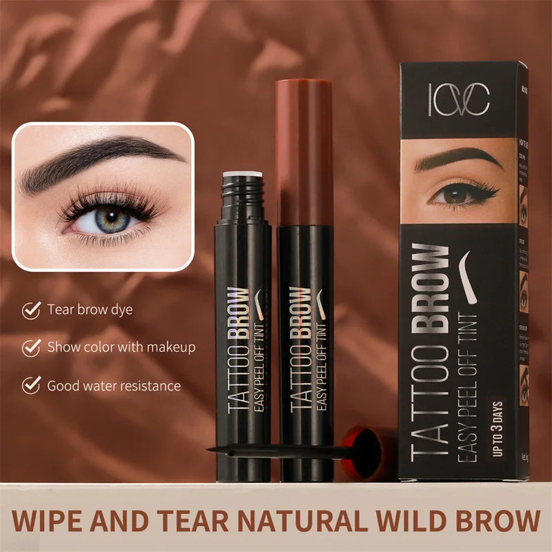 Tear-Away Eyebrow Tint Cream Long-Lasting Waterproof Flawless Application
