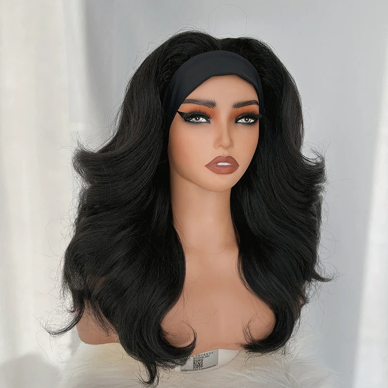 Synthetic Short Body Wave Wig 18 Inch Curly Yaki Hair for Women - Black & Color Variants