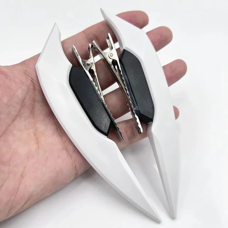 Cyberpunk Gothic PVC Hair Clips for Girls - Halloween Carnival Headwear 1 Pair