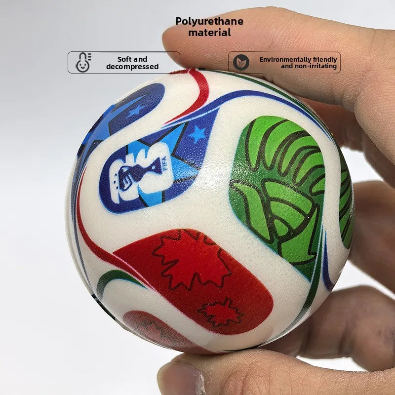 Soccer Stress Ball - 6cm PU Foam Squeeze Toy for Football Fans, Anti-Stress Gift