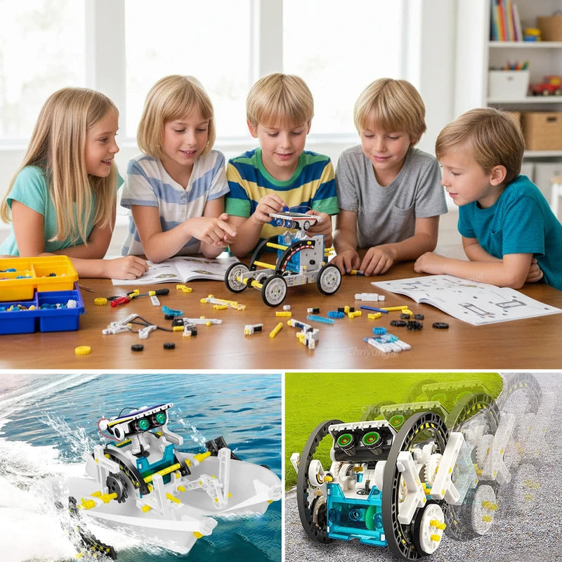 12-in-1 STEM Robot Building Kit for Kids Teens - Educational Construction Set