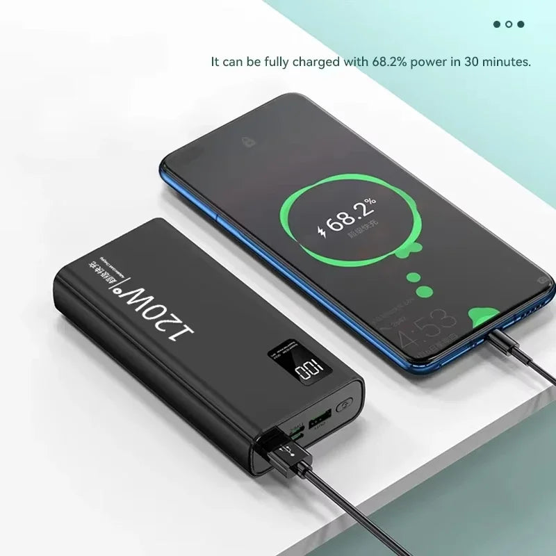 High Capacity 120W 500000mAh Portable Power Bank Fast Charging for Smartphones