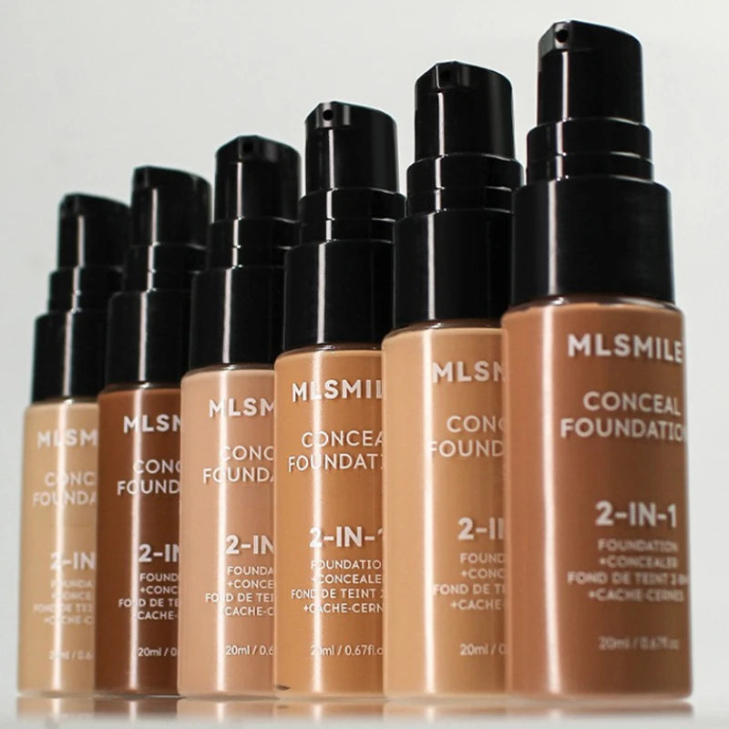 Oil-Control Matte Liquid Foundation - Waterproof Full Coverage Makeup Base