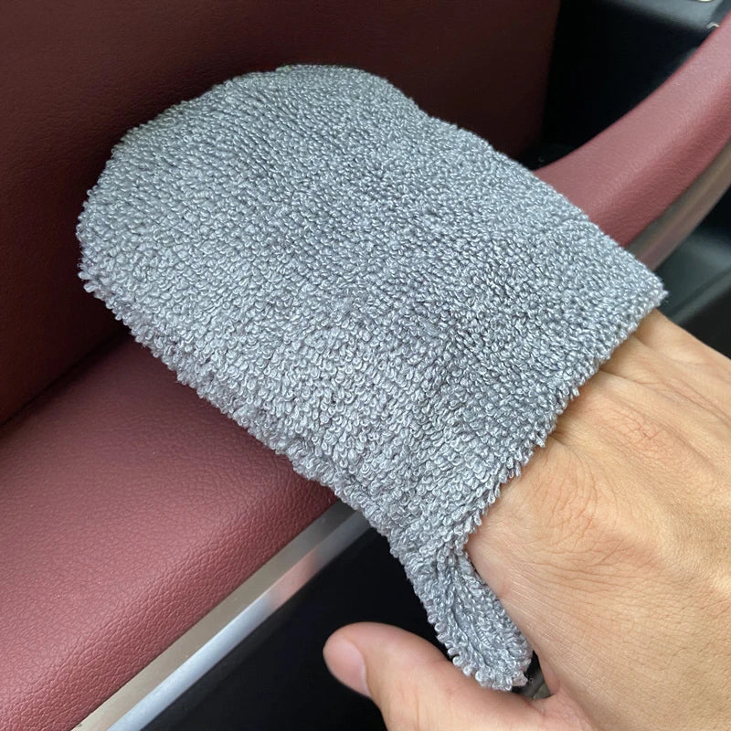Microfiber Car Wax Applicator Mitts Set - Soft Foam Polishing Sponges for Vehicle Cleaning
