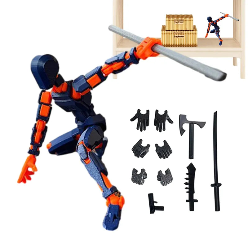 Movable Dummy Doll Action Figure - Articulated 3D Printed Toy for Stop Motion & Collection