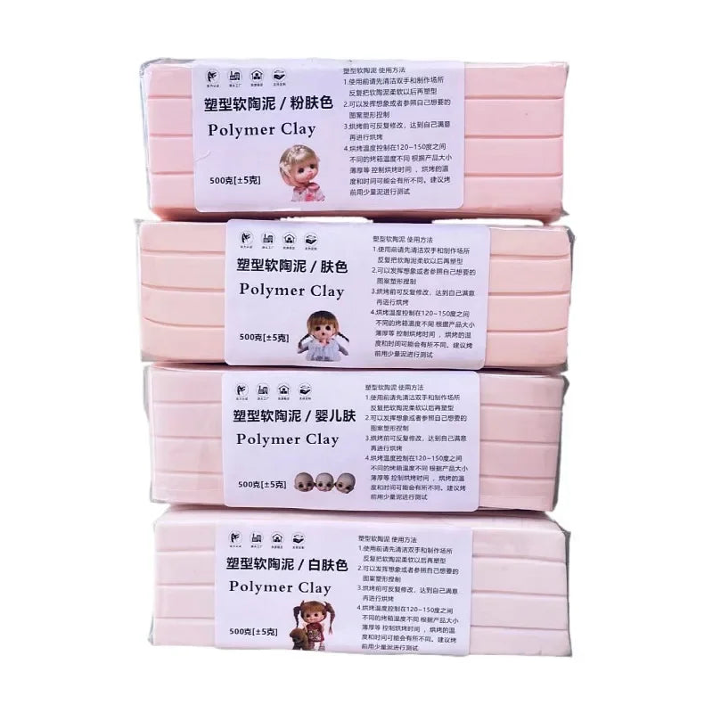 Professional Doll Head Clay Model Kit - Polymer Soft Sculpting Material