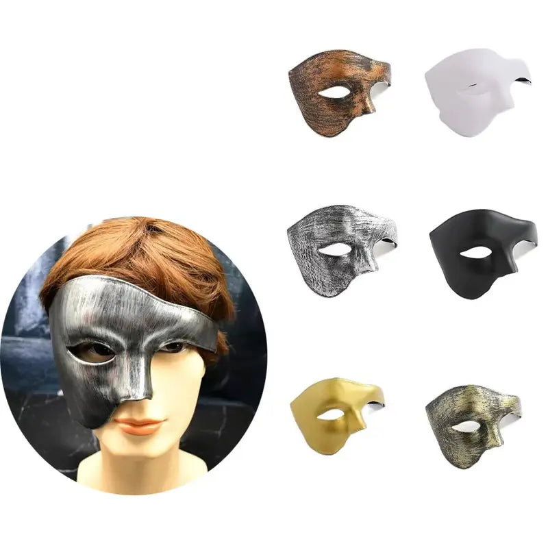 Lightweight Plastic Masquerade Mask for Costume and Cosplay - Unisex, Multiple Colors
