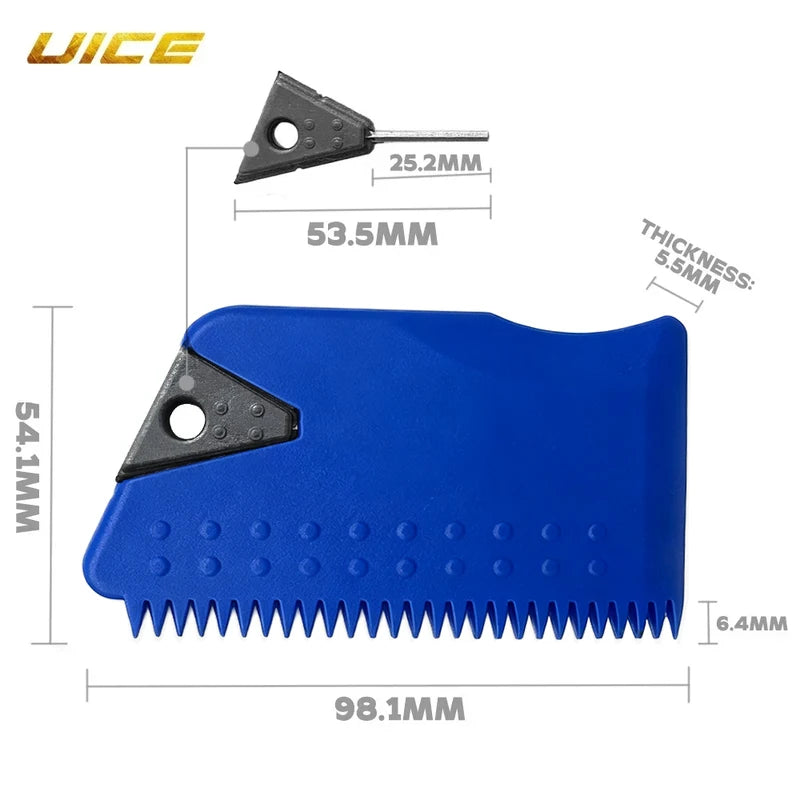 Surfboard Wax Comb Kit with Fin Key and Stainless Steel Screws - Multifunctional Accessory