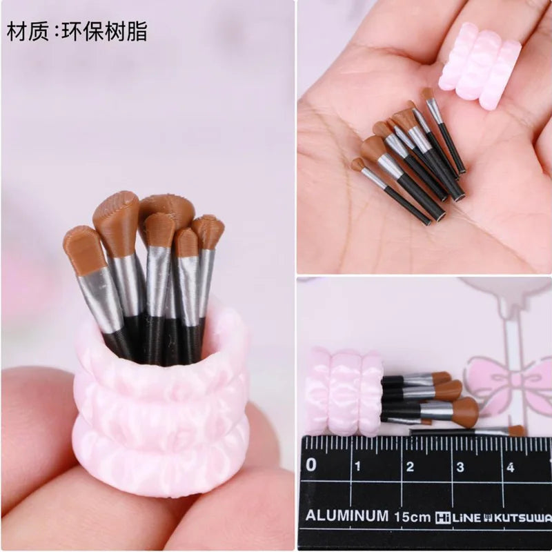 1/12 Dollhouse Miniature Makeup Brush Model for Doll Accessories Toys