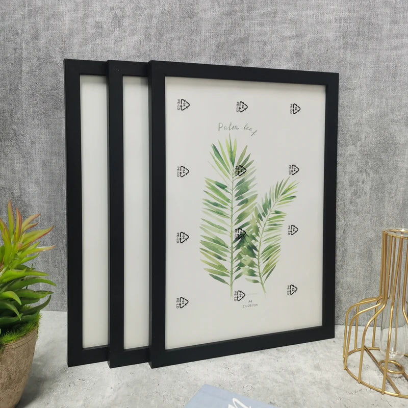 Set of 3 Wooden Photo Frames for Wall or Table Display 10x15, 15x20, 20x25