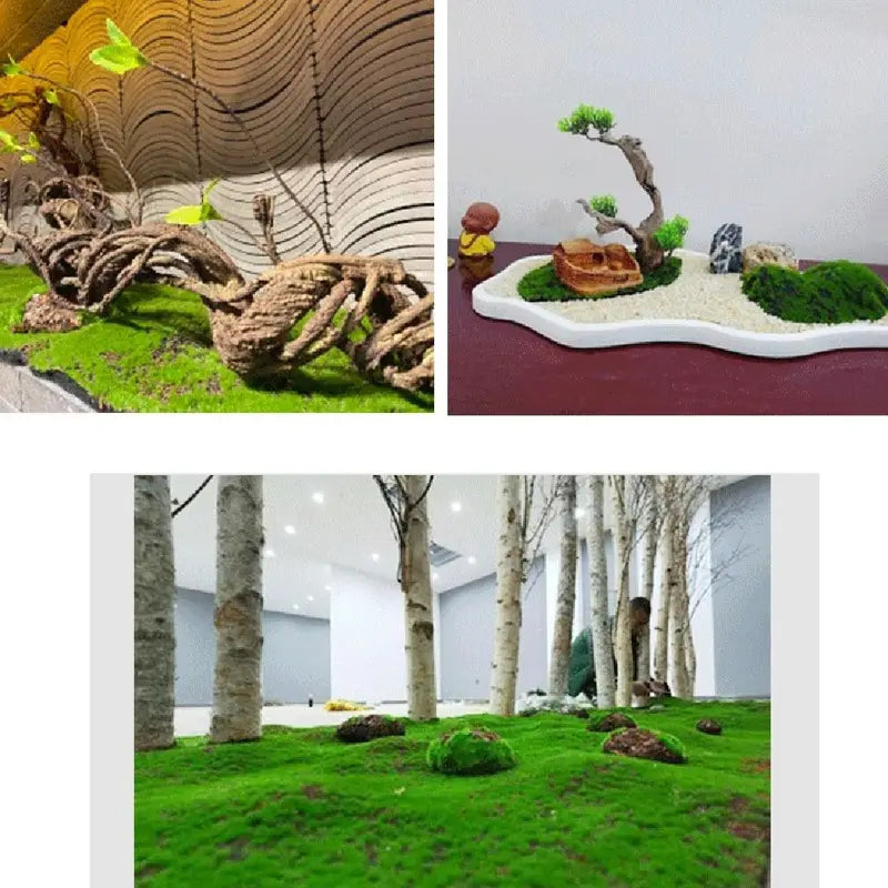 Artificial Moss Carpet 50x50cm for Garden Lawn Decor Green Faux Grass Sheet