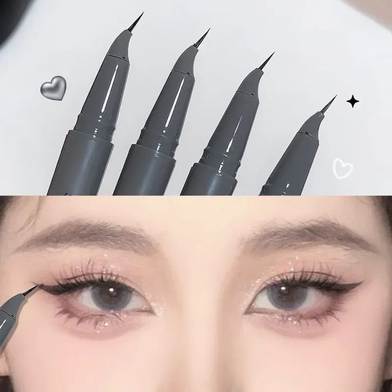 Waterproof Matte Liquid Eyeliner Pencil - Quick Dry, Long-Lasting, Black Brown