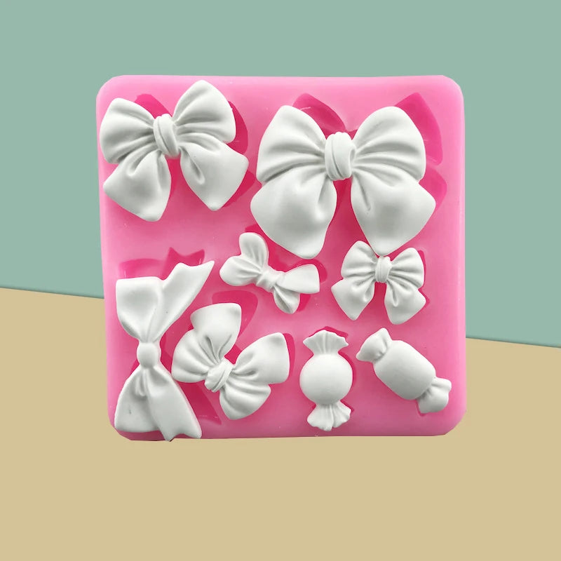 Silicone Bow Shaped Candy Mold for Chocolate & Cake Decoration