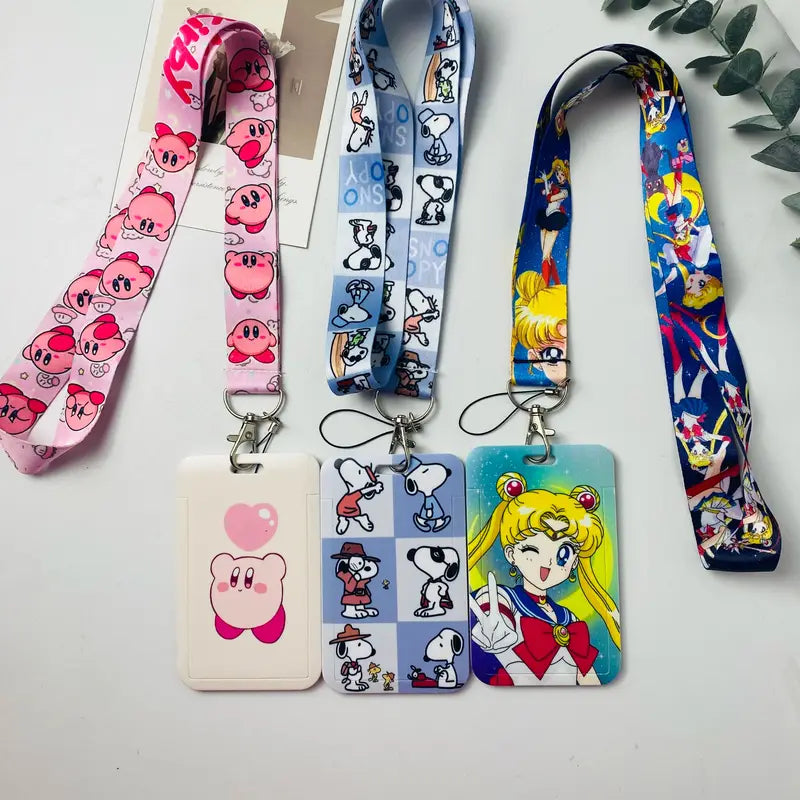 Anime Credential Holder Lanyards for ID Badge Keys Neck Strap Accessories Gift
