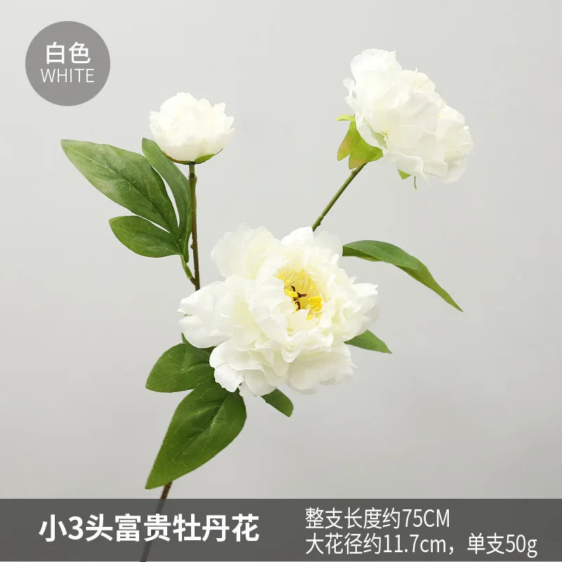 6pcs Artificial Peony Flower Bouquet for Wedding & Home Decor - High-Quality Floral Arrangement