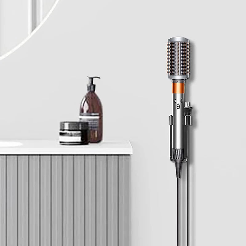 Wall-Mount Hair Curling Iron Holder for Dyson Airwrap Storage Aluminum Rack