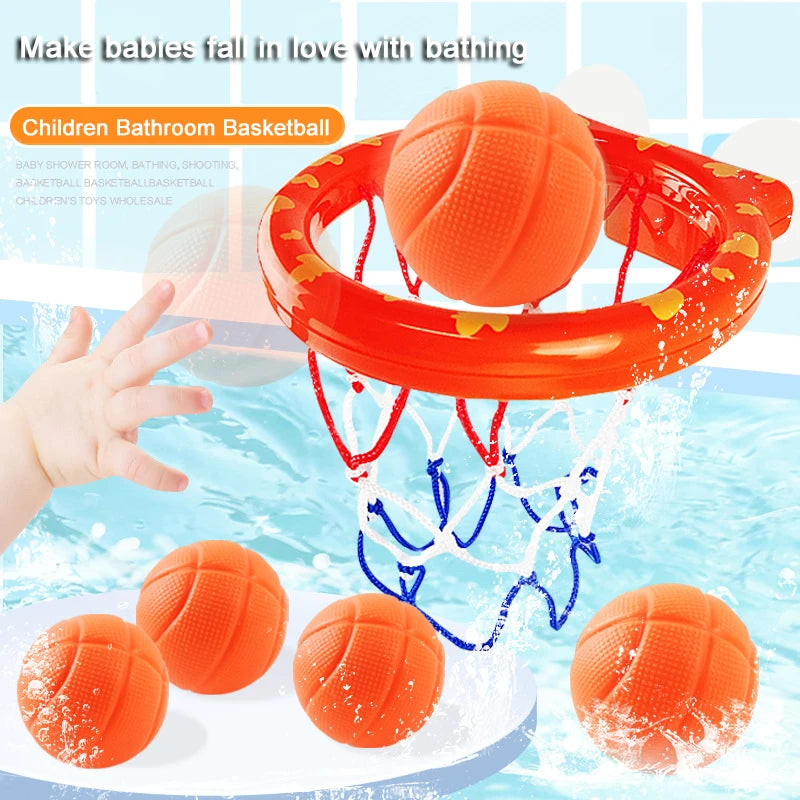 Baby Bath Toy Shooting Basket Set with 3 Balls Water Play Water Game Toy for Kids