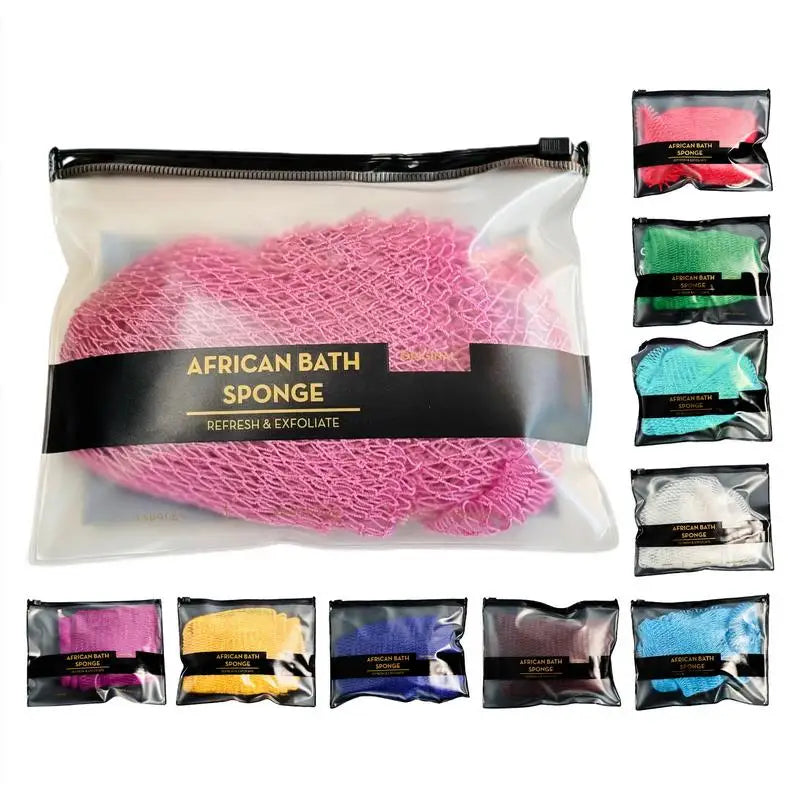 Reusable African Bath Net Sponge for Body Cleansing and Skin Smoothing