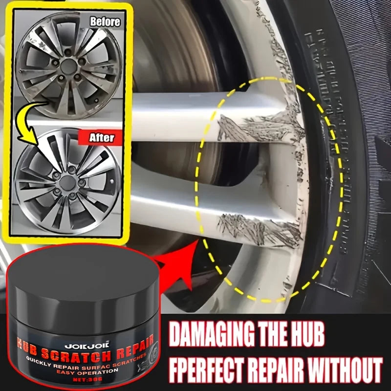 Car Hub Scratch Repair Wax Kit for Alloy Wheels - RVs, Motorcycles, Trucks