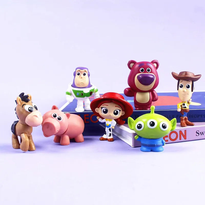 8pcs Action Figures Set Anime Cartoon Model Dolls for Gift and Car Decoration
