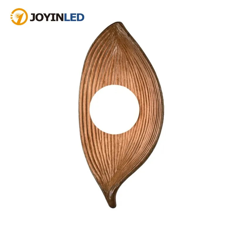 LED Leaf Resin Wall Lamp - Bedroom Living Room Wall Sconce Decor