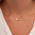 Initial Heart Pendant Necklace for Women - Dainty Gold Silver Jewelry Gift