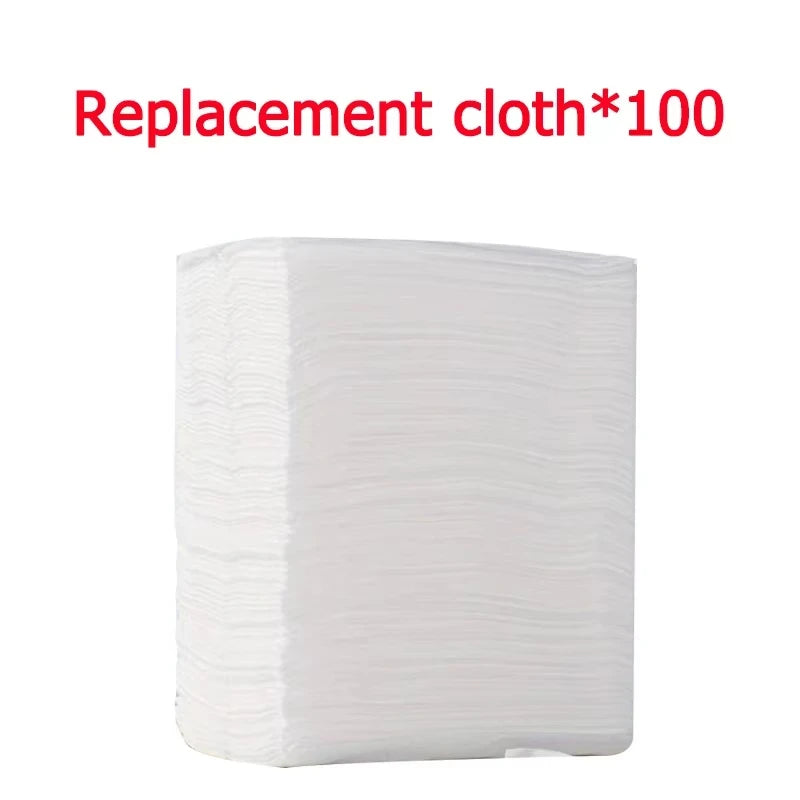 Disposable Flat Mop Cloths for Wet & Dry Floor Cleaning - 360° Rotating, Household Dust Removal