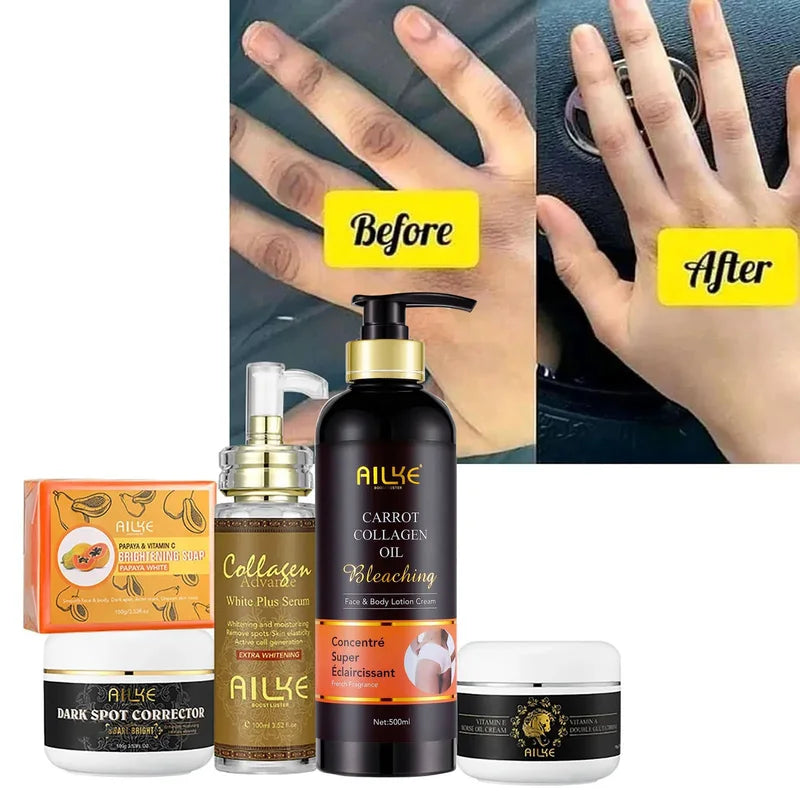 Collagen Whitening Set with Hydrating Body Lotion & Dark Spot Corrector