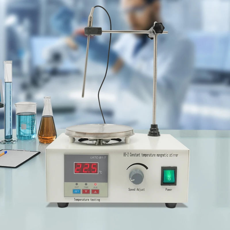 Magnetic Stirrer with Digital Temperature Control & Stepless Speed for Liquid Mixing