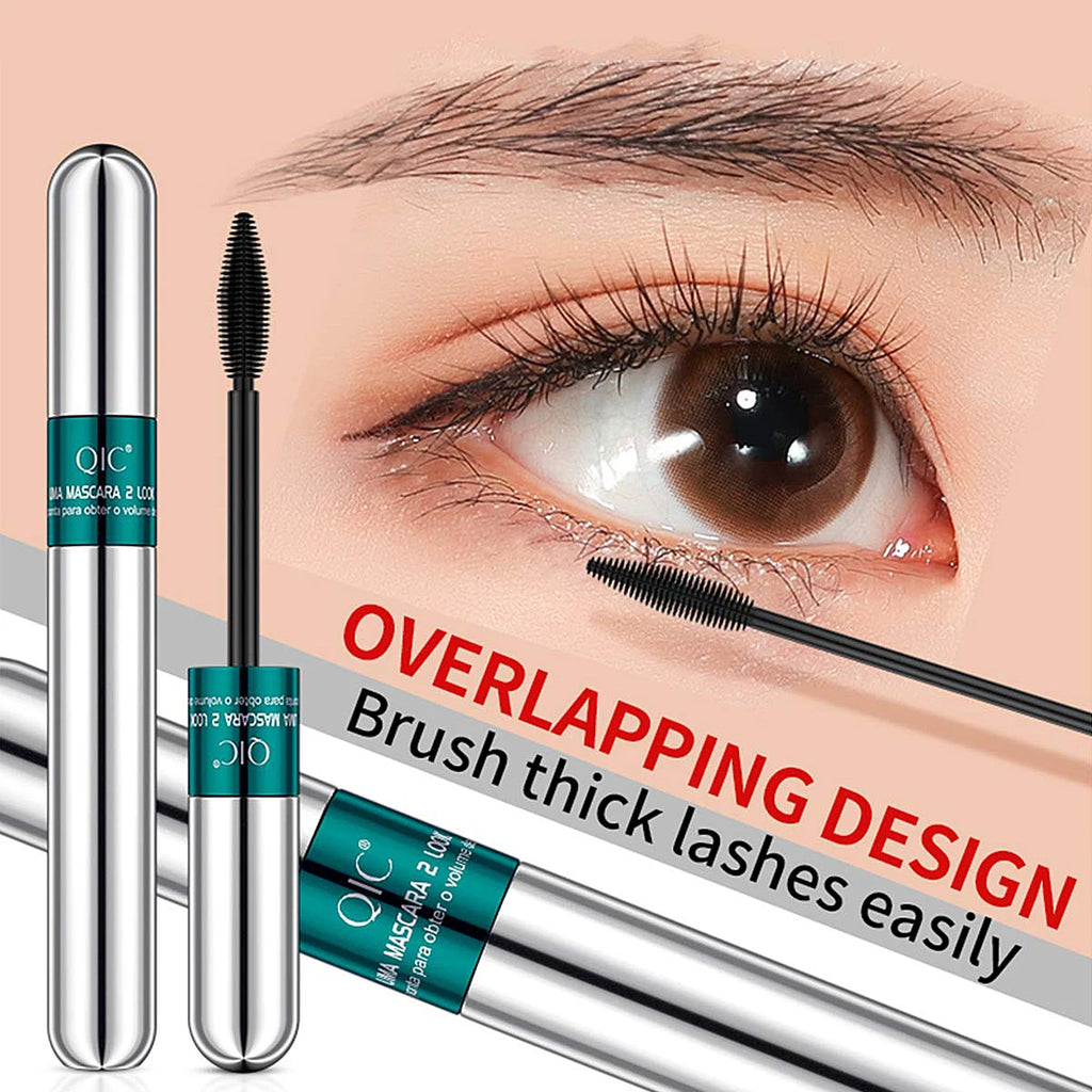 4D Lengthening Curling Thick Eyelash Mascara - Long Lasting Silk Fiber Extension