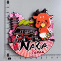 Japanese Tourism Wooden Fridge Magnet Souvenir with Nara Tokyo Osaka Kyoto Mount Fuji Cherry Blossoms