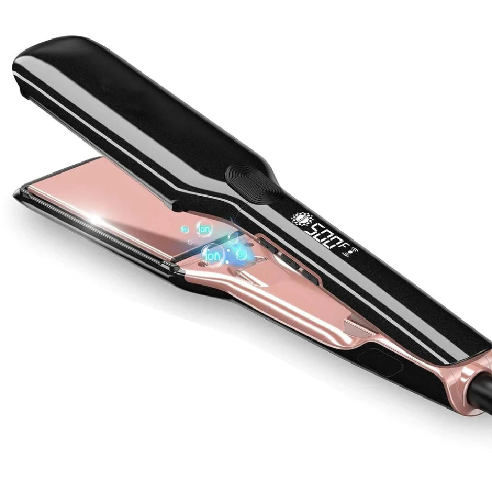 Professional Hair Straightener 500°F Plasma Ceramic Plates Fast Heating Flat Iron