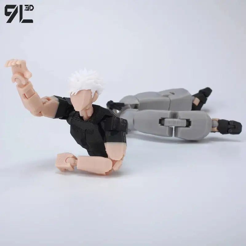 Articulated Anime Action Figure Toy Set with Interchangeable Parts - 14cm Collectible Display Model