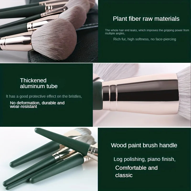 14-Piece Makeup Brush Set with Full Face & Eye Detail Brushes - Soft & Professional