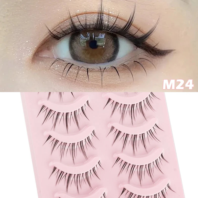 False Eyelash Set 3/5/7 Pairs Long Natural Mink Lashes for Daily Makeup