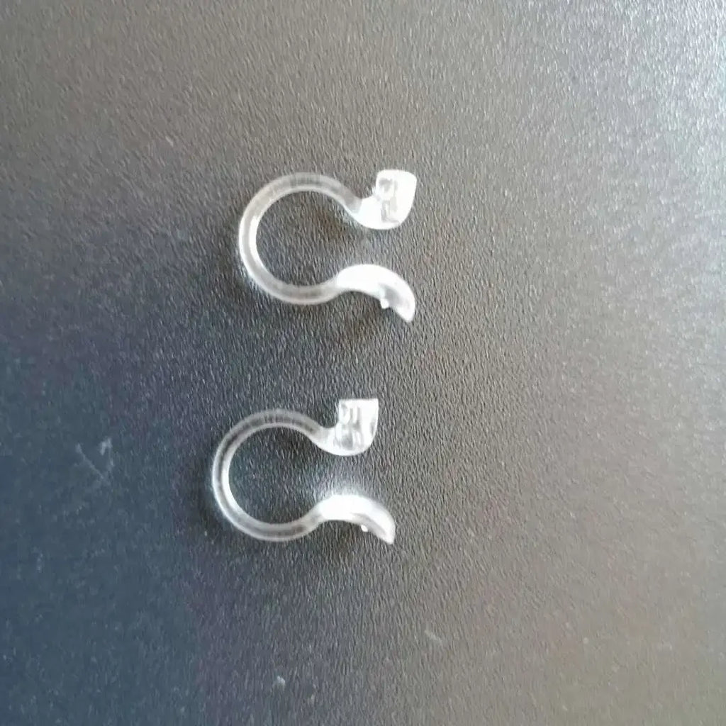 Transparent Ear Clips for Jewelry Making, U-Shaped DIY Earrings (2 Pack)