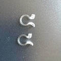 Transparent Ear Clips for Jewelry Making, U-Shaped DIY Earrings (2 Pack)