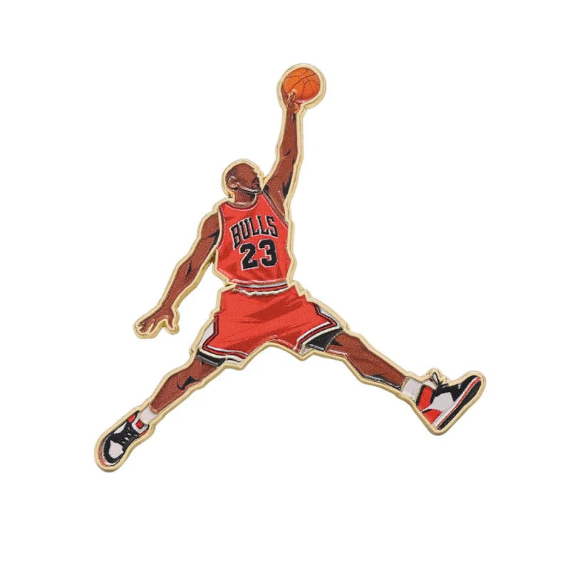 Basketball Lapel Pin Set - 4pcs Sports Badge for Fans & Athletes