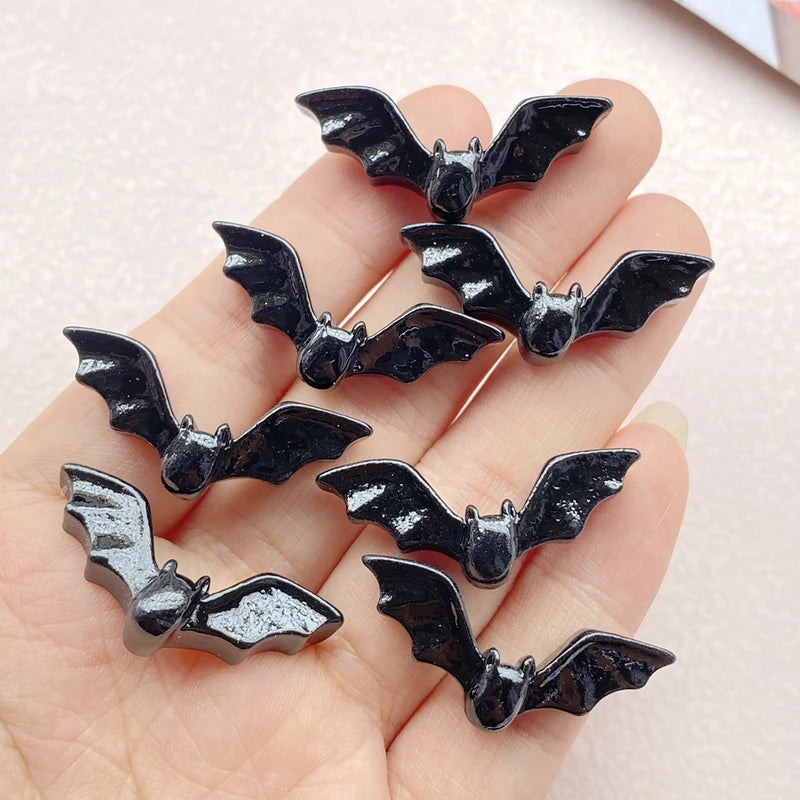 10Pcs Cute Resin Halloween Ghost and Pumpkin Flat Back Craft Decorations for Jewelry and Scrapbooking