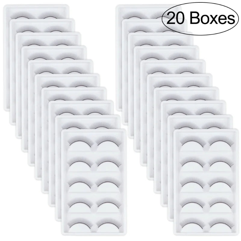 False Eyelash Practice Kit 5/10/15/20 Boxes for Beginners Mink & Strip Lashes