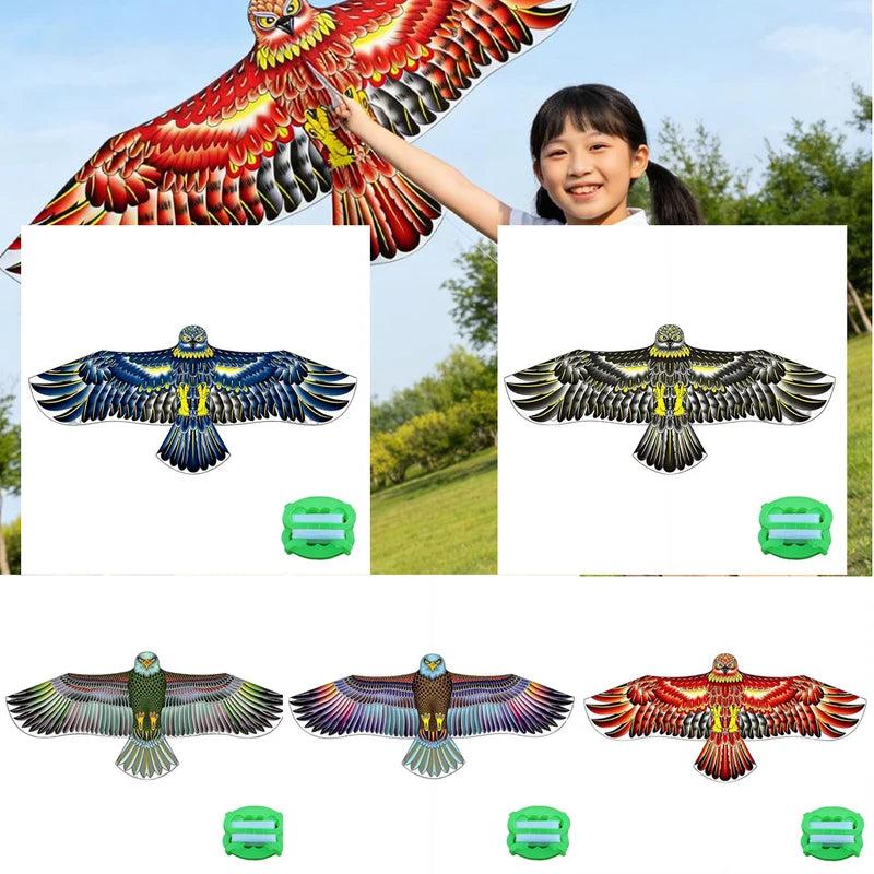 Large Eagle Kite with 30 Meter Line for Outdoor Flying and Bird Deterrent